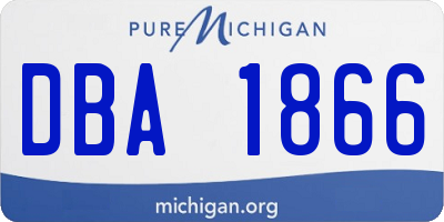 MI license plate DBA1866