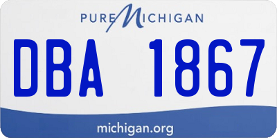 MI license plate DBA1867