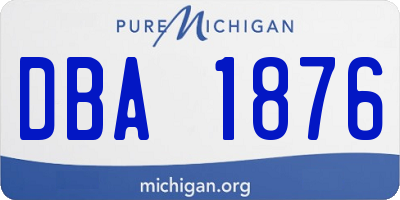 MI license plate DBA1876