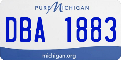 MI license plate DBA1883