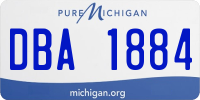 MI license plate DBA1884
