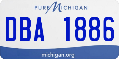 MI license plate DBA1886