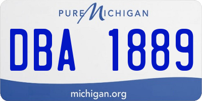 MI license plate DBA1889