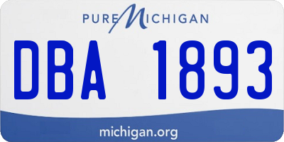 MI license plate DBA1893