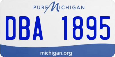 MI license plate DBA1895