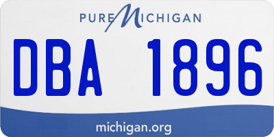 MI license plate DBA1896