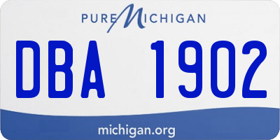 MI license plate DBA1902