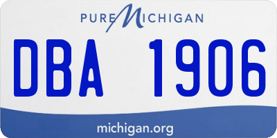 MI license plate DBA1906