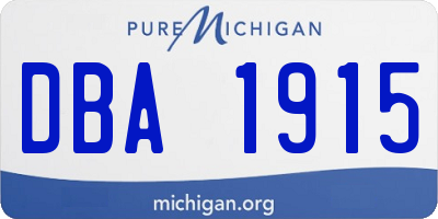 MI license plate DBA1915