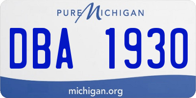 MI license plate DBA1930