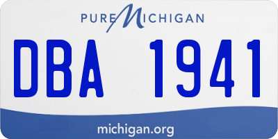 MI license plate DBA1941