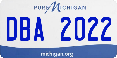 MI license plate DBA2022