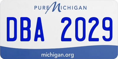 MI license plate DBA2029