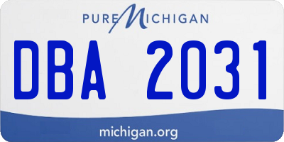 MI license plate DBA2031