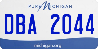 MI license plate DBA2044