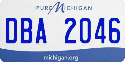 MI license plate DBA2046