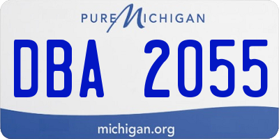MI license plate DBA2055