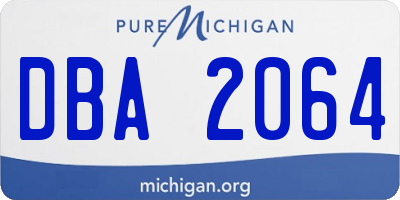 MI license plate DBA2064