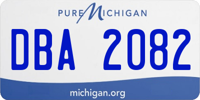 MI license plate DBA2082