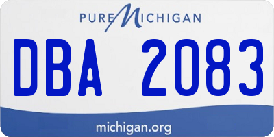 MI license plate DBA2083