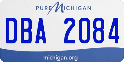 MI license plate DBA2084