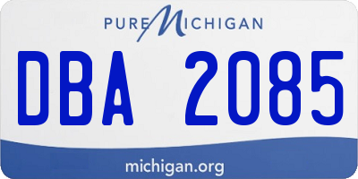 MI license plate DBA2085