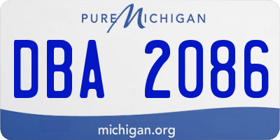 MI license plate DBA2086
