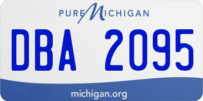 MI license plate DBA2095