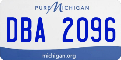 MI license plate DBA2096