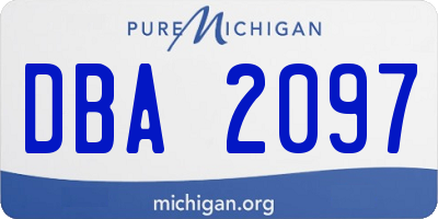 MI license plate DBA2097
