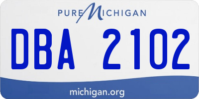 MI license plate DBA2102