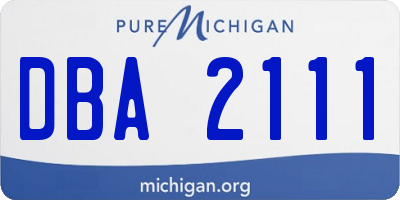 MI license plate DBA2111