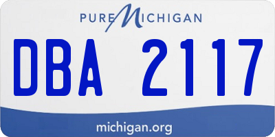 MI license plate DBA2117