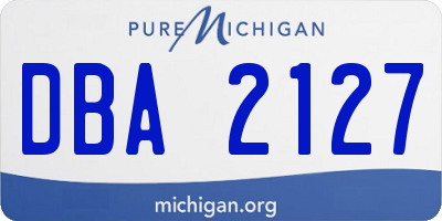 MI license plate DBA2127