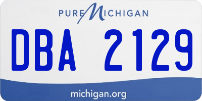MI license plate DBA2129