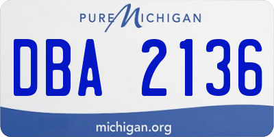 MI license plate DBA2136