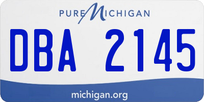 MI license plate DBA2145