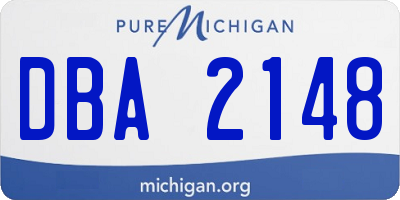 MI license plate DBA2148
