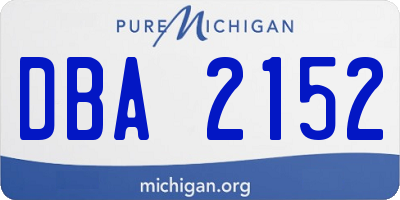 MI license plate DBA2152