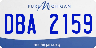 MI license plate DBA2159