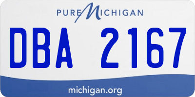 MI license plate DBA2167