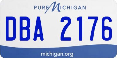 MI license plate DBA2176