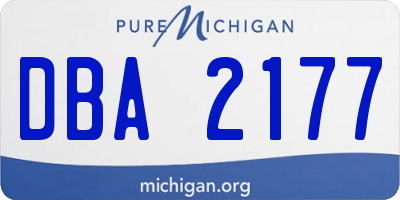 MI license plate DBA2177