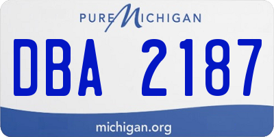 MI license plate DBA2187