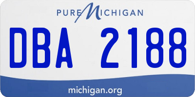 MI license plate DBA2188