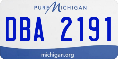 MI license plate DBA2191