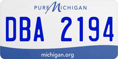 MI license plate DBA2194