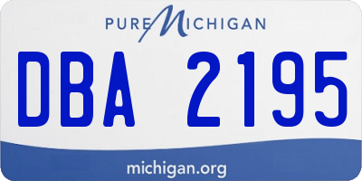 MI license plate DBA2195