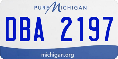 MI license plate DBA2197