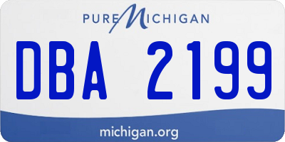 MI license plate DBA2199